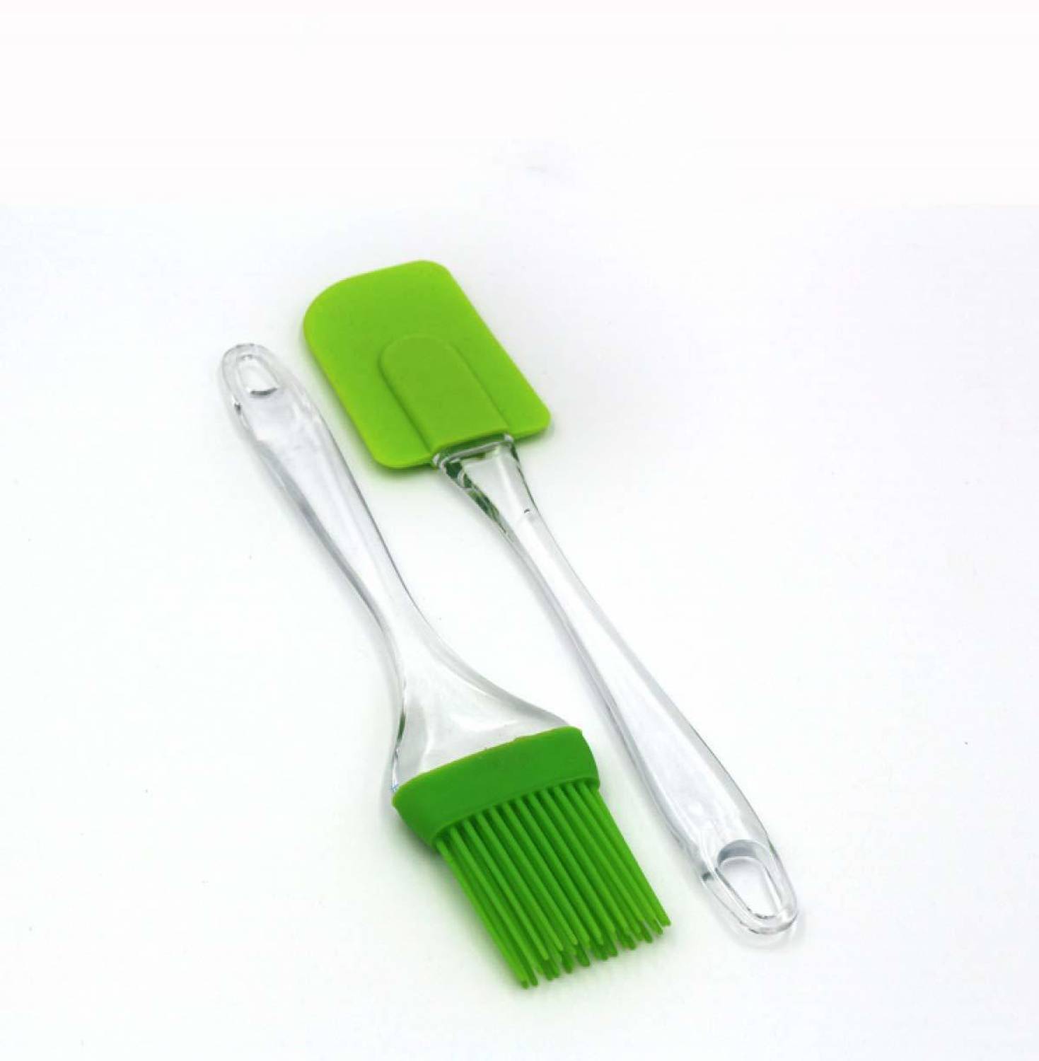 AMAZEE Silicone Spatula and Brush Set - for Pastry, Cake Mixer, Decorating, Cooking, Baking, Glazing ( Multicolor , Pack of 2 ) Kitchen Tool Set