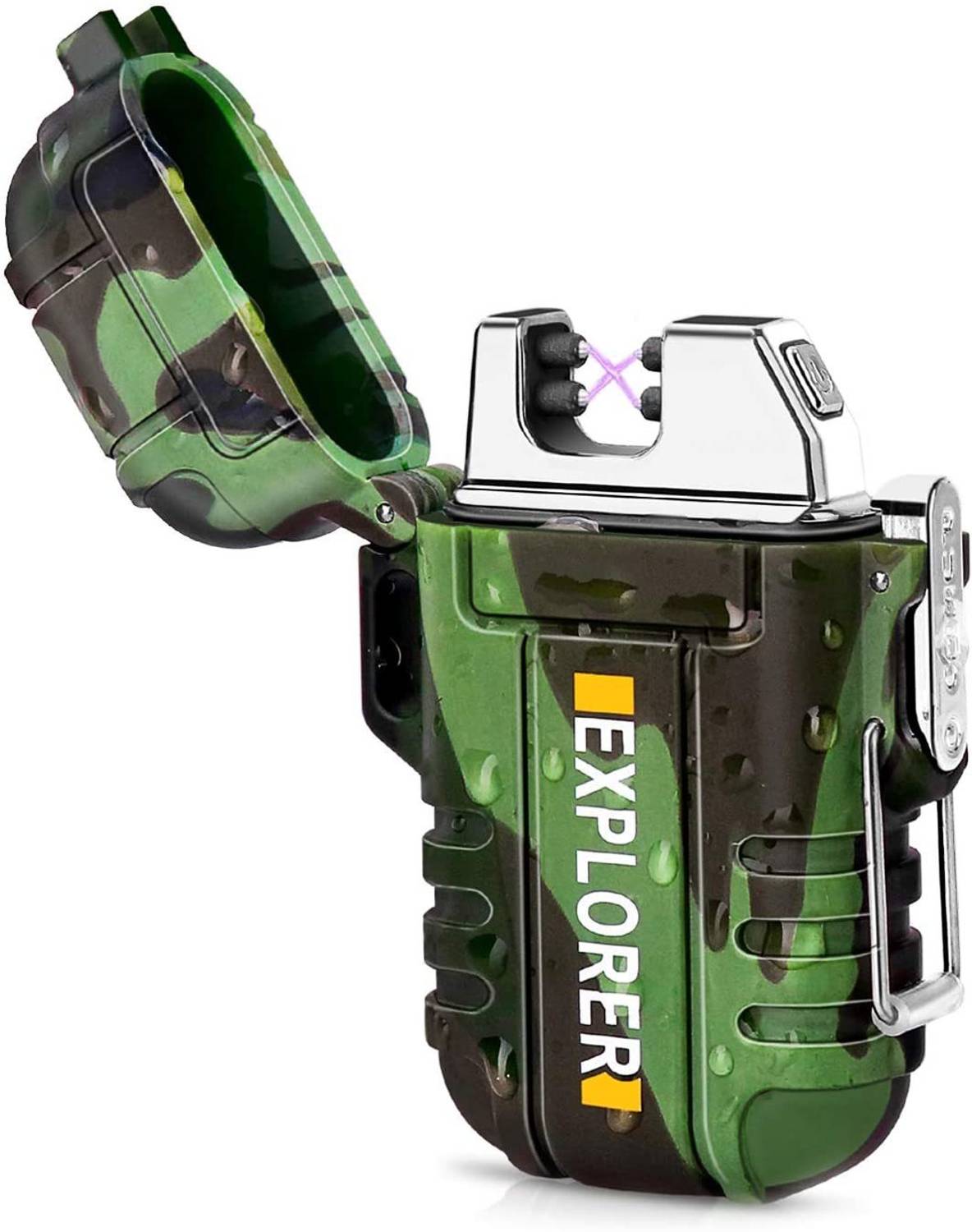 Explorer Dual Arc Lighter Rechargeable Plasma Arc Electronic Electric  Lighter Green-Military Cigarette Lighter