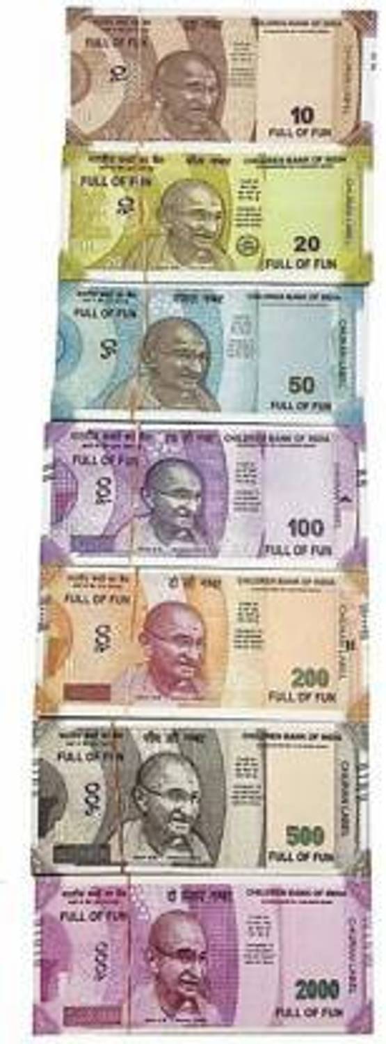 Aagaz ombo (20 Each x 7=140 Nakli Note) Playing Indian Currency Notes for Fun Paper Kids churan wale Note (( Nakli Note-10,20,50,100,200,500,2000 )) Nakli Indian Notes Gag Toy Nakli Indian Notes Gag Toy