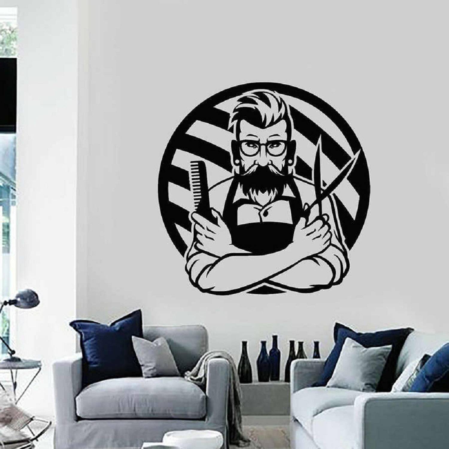 amazinghubsolution 58 cm a-barber-4 Self Adhesive Sticker