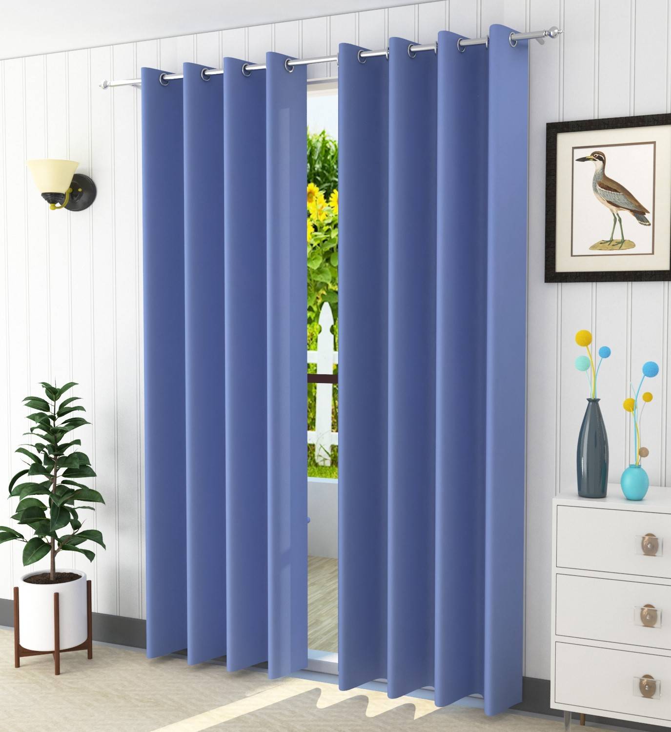 Divine 213.3 cm (7 ft) Door Curtain (Pack of 2) - Image 1