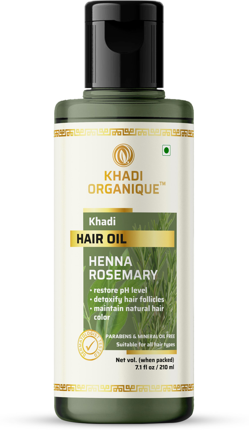 khadi ORGANIQUE Henna Rosemary Hair oil Without mineral Oil Hair Oil