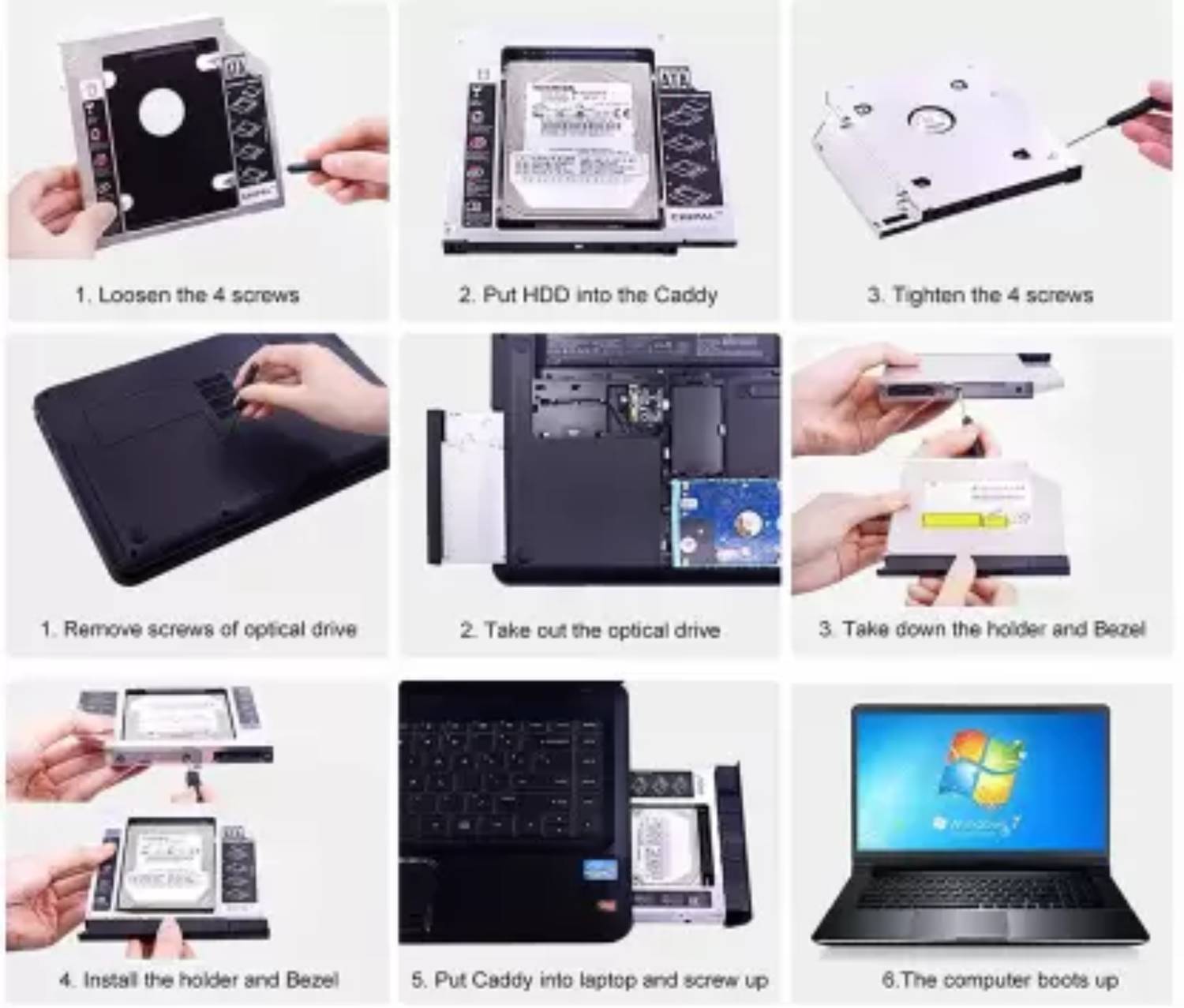 Be Fab 2.5 inch HDD Caddy 2nd Bay Black - Image 2