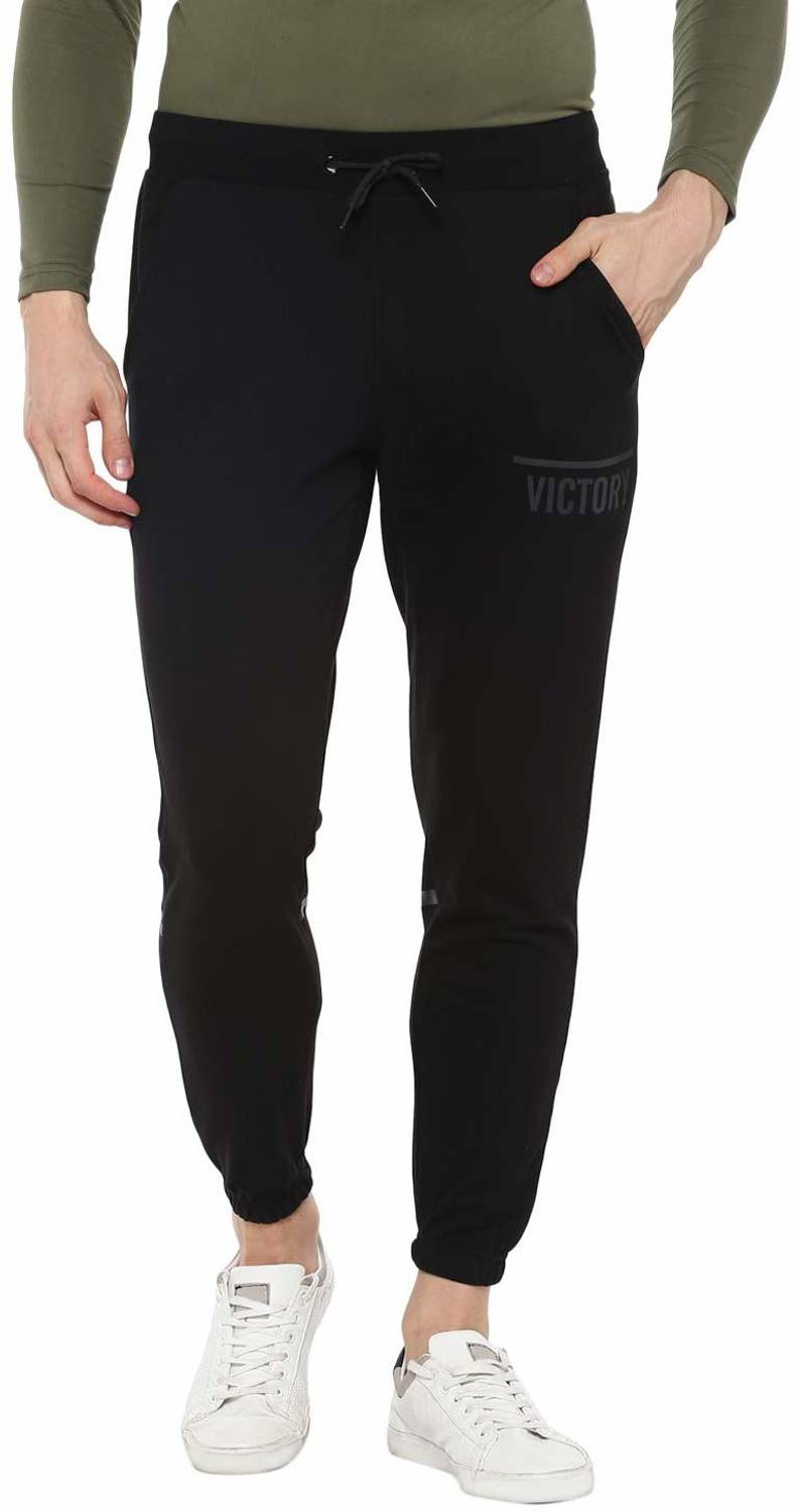 Real Spike Solid Men Black Track Pants