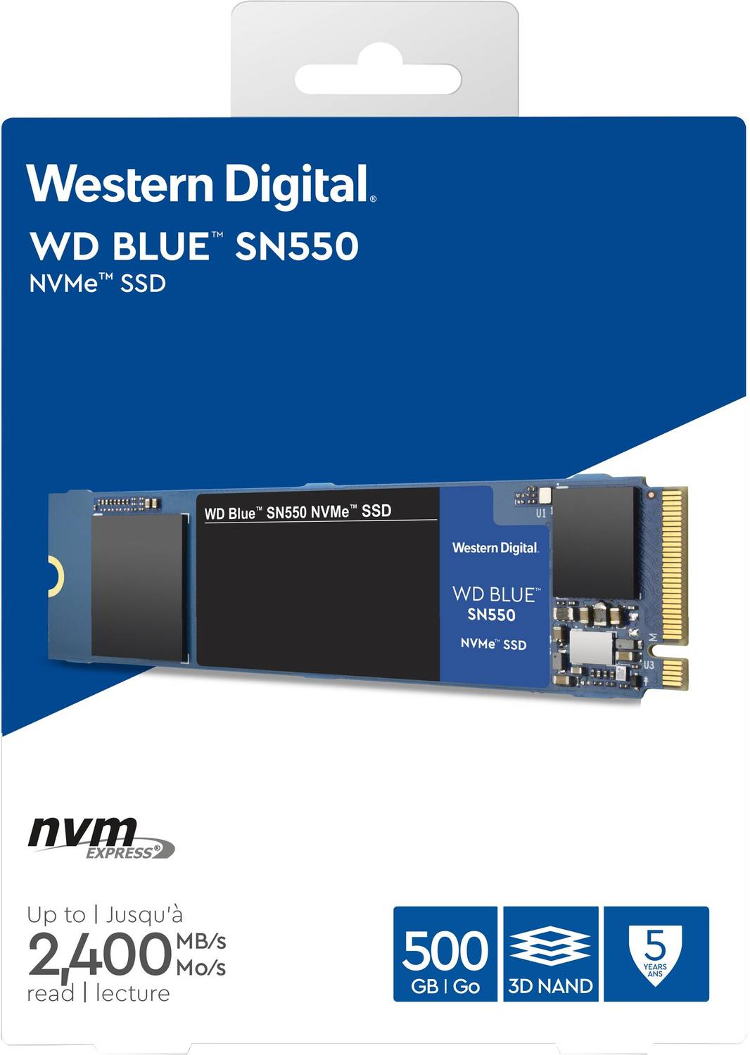 WD WD Blue SN550 500 GB Desktop, Laptop Blue PCIe NVMe Internal