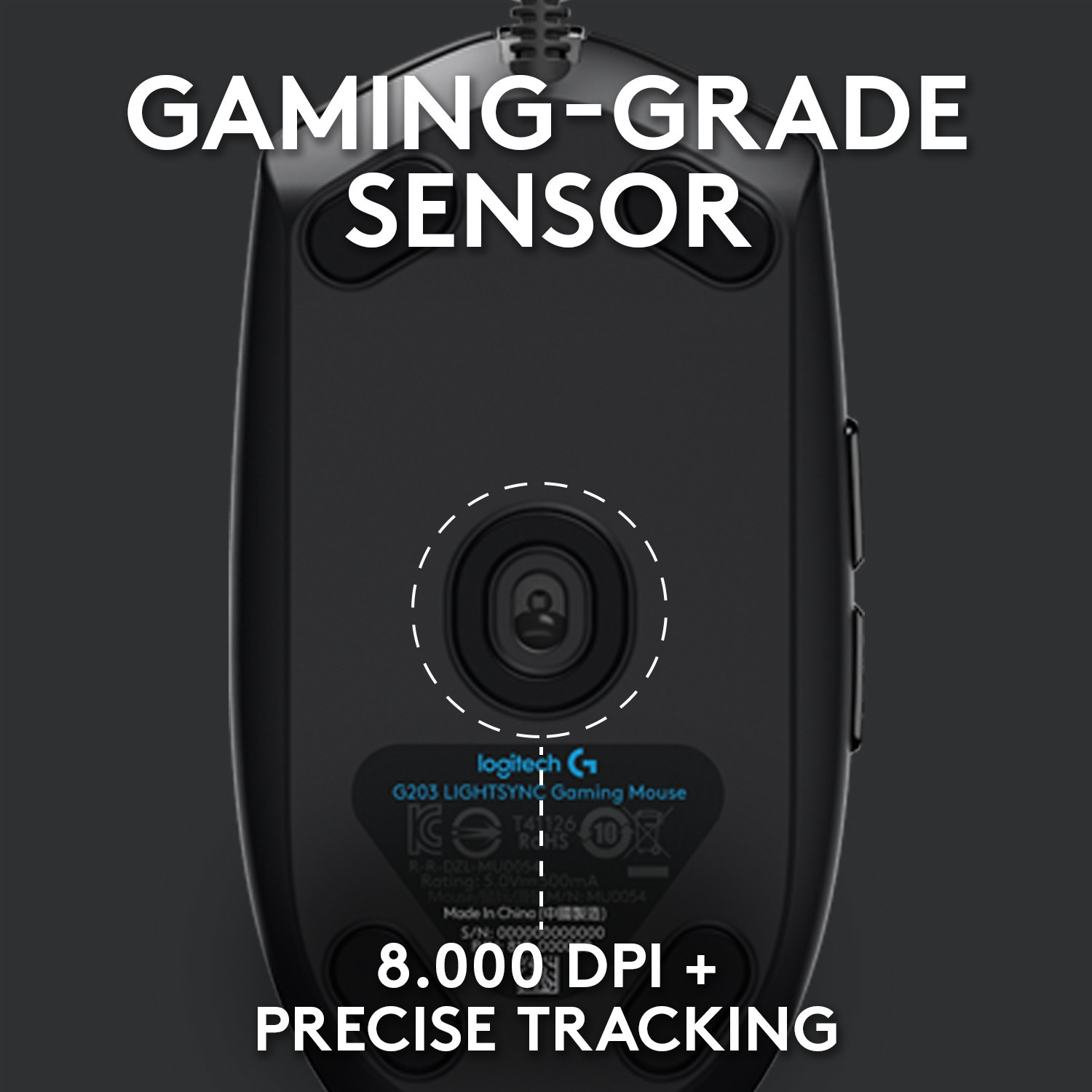 Image of Logitech G102 Wired Ambidextrous Optical Gaming Mouse Light Sync / Adj DPI Upto 8000, 6 Programmable Buttons, RGB