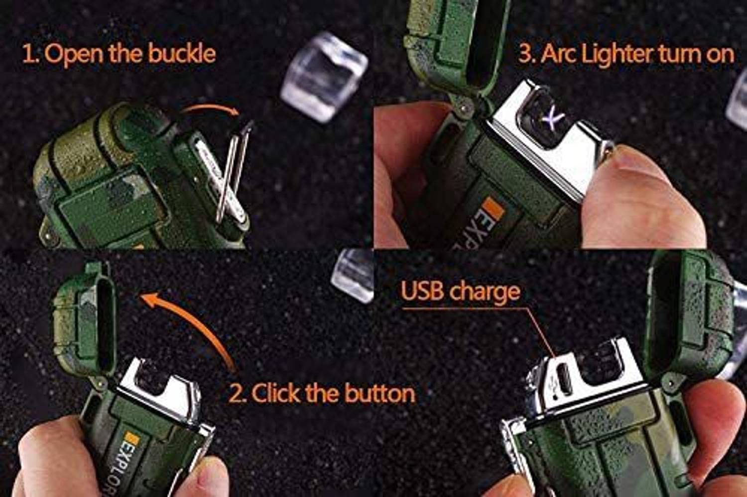 Explorer Dual Arc Lighter Rechargeable Plasma Arc Electronic Electric  Lighter Green-Military Cigarette Lighter Price in India - Buy Explorer Dual  Arc Lighter Rechargeable Plasma Arc Electronic Electric Lighter  Green-Military Cigarette Lighter online