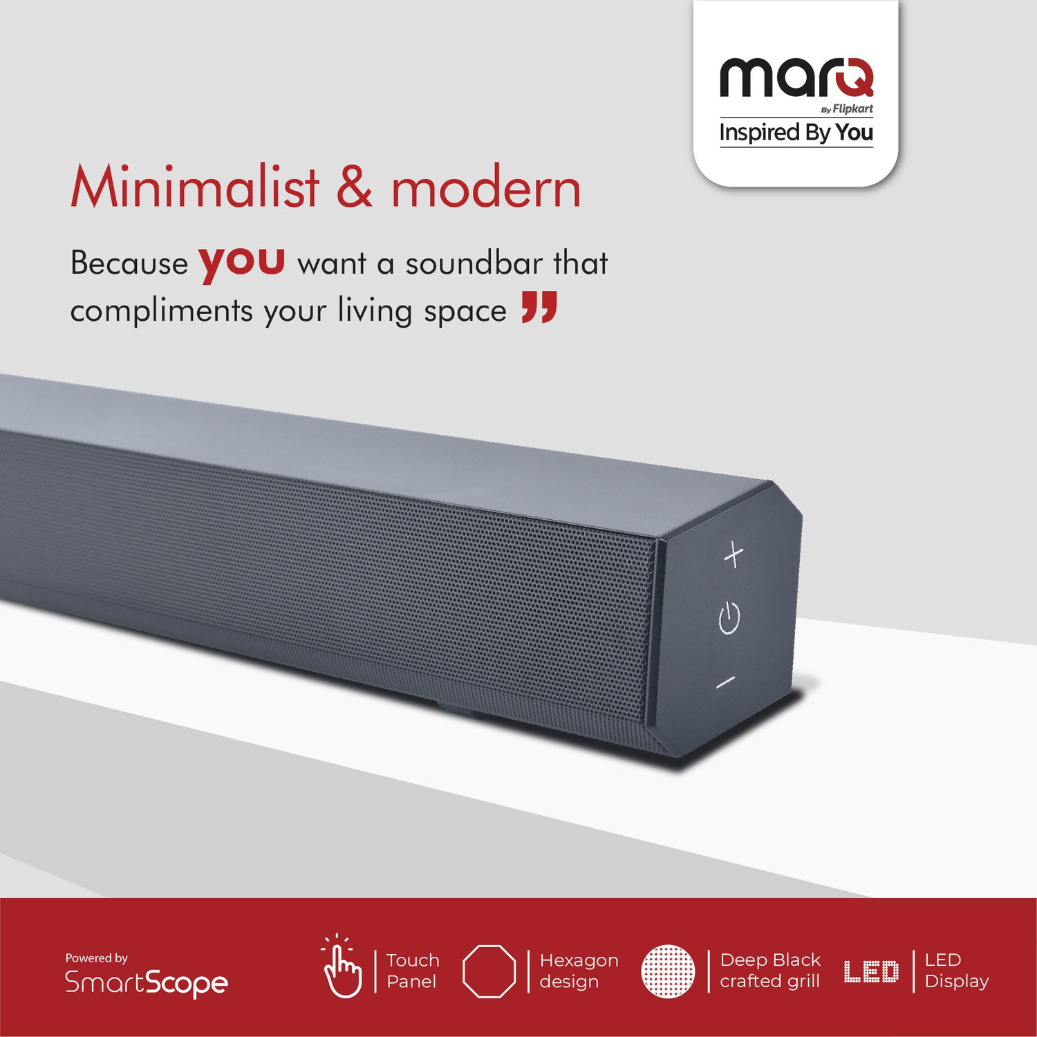 Image of MarQ by Flipkart MA180 with Wireless Subwoofer 180 W Bluetooth Soundbar