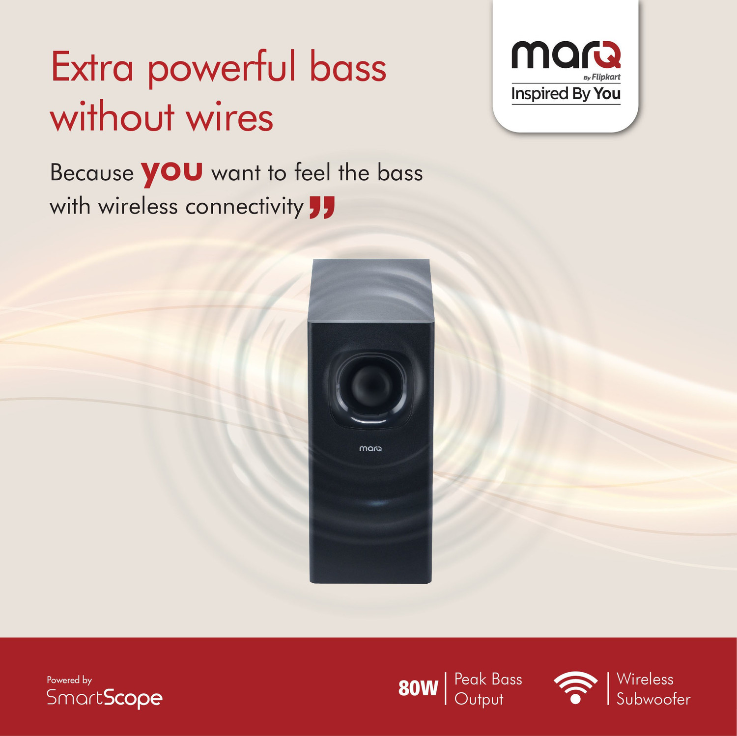 Image of MarQ by Flipkart MA180 with Wireless Subwoofer 180 W Bluetooth Soundbar