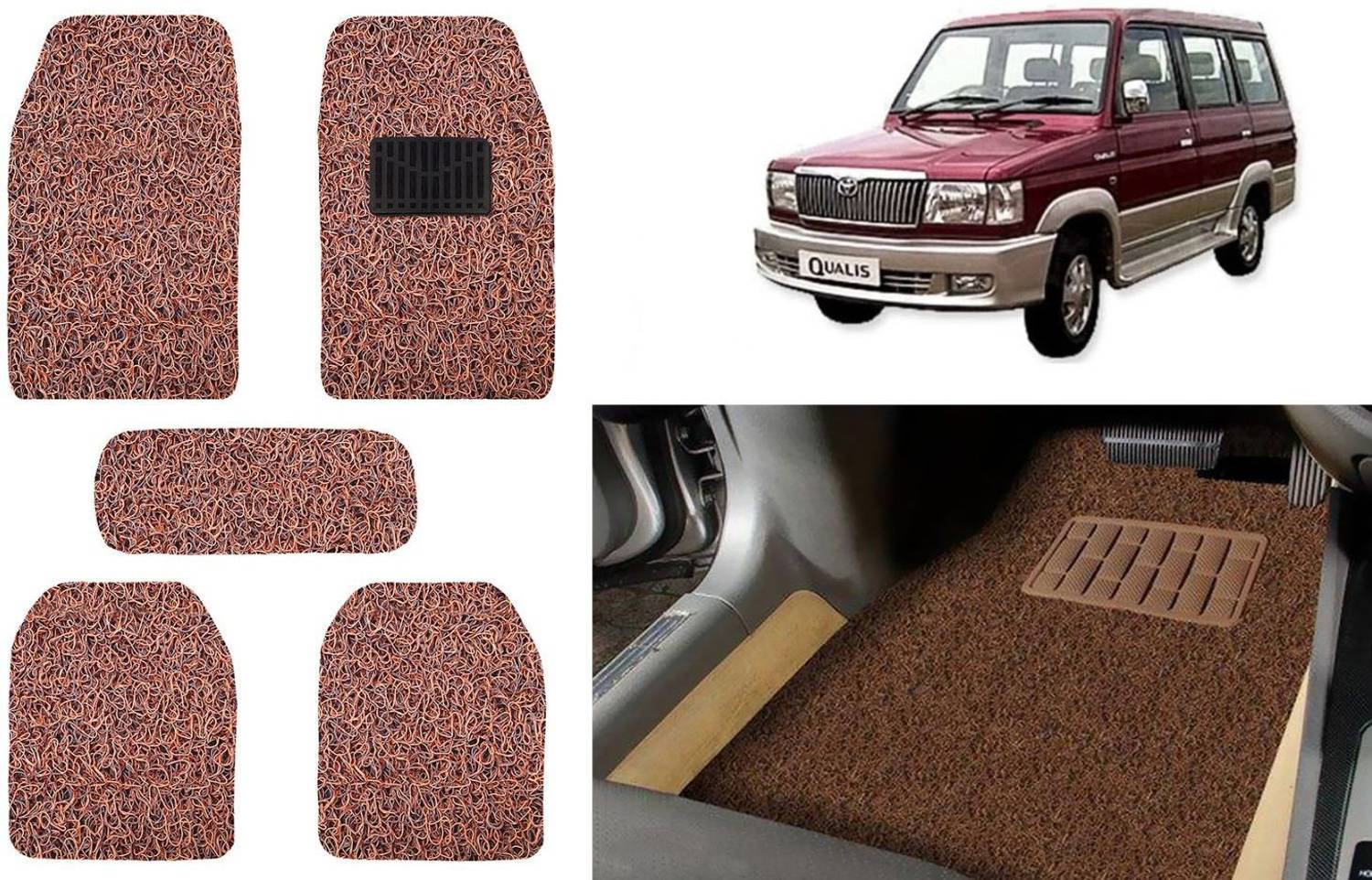 Auto Kite Plastic, PVC, Vinyl Standard Mat For Toyota Qualis