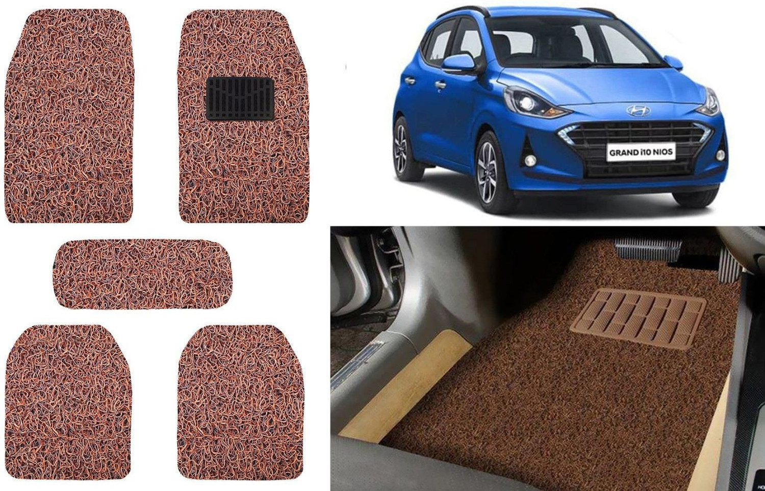 Image of Auto Kite Plastic, PVC, Vinyl Standard Mat For Hyundai Grand i10 Nios