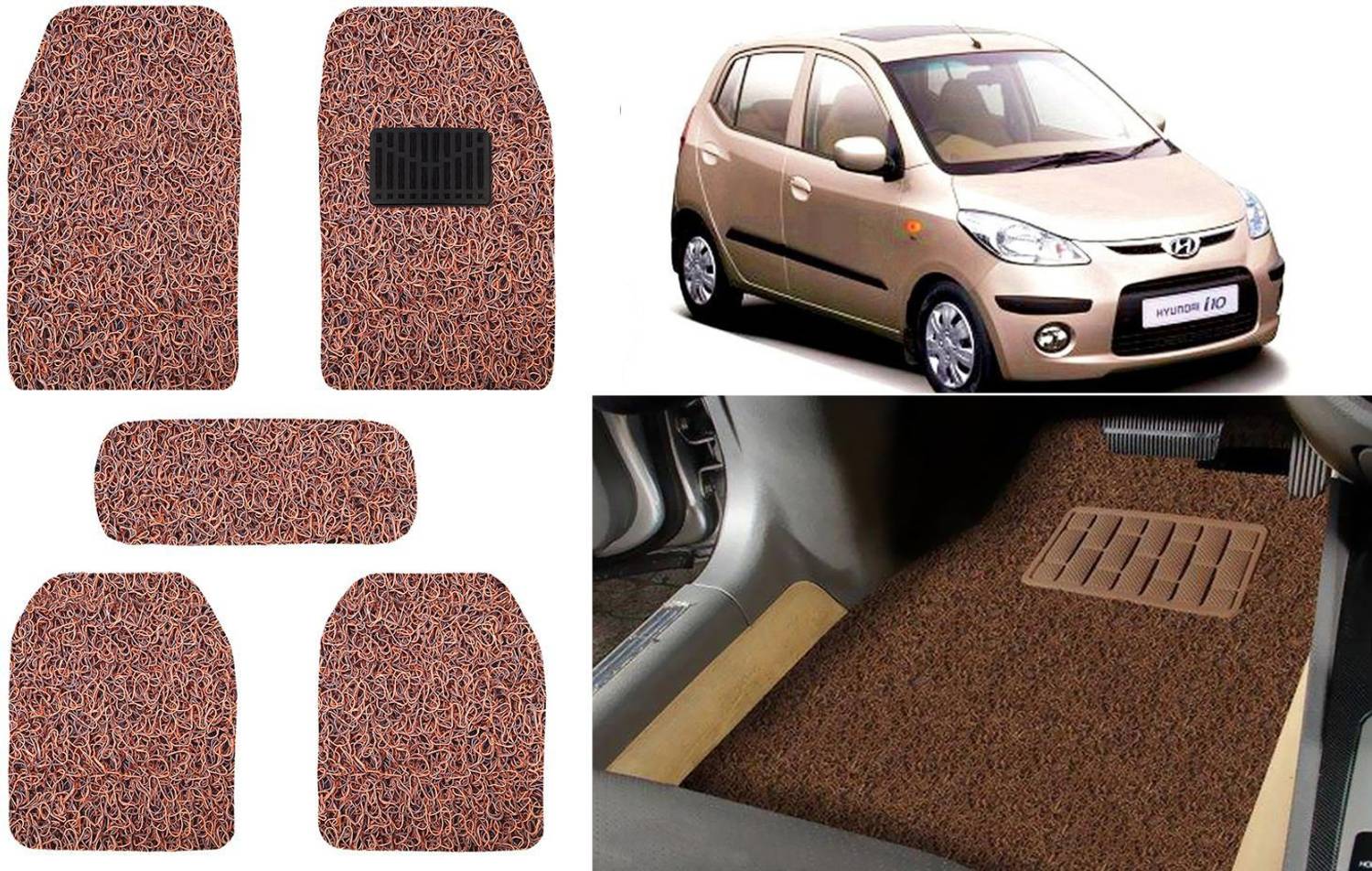 Auto Kite Plastic, PVC, Vinyl Standard Mat For  Hyundai i10