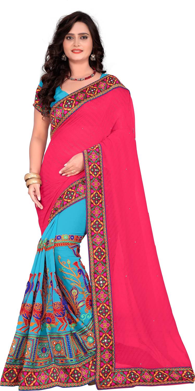 Arriva Fab Embroidered Bollywood Georgette Saree
