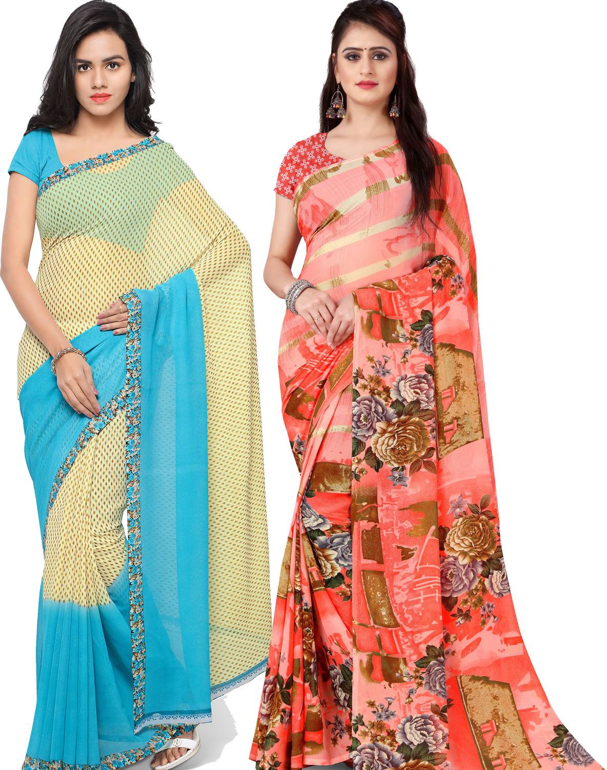 ANAND Printed Daily Wear Georgette Saree