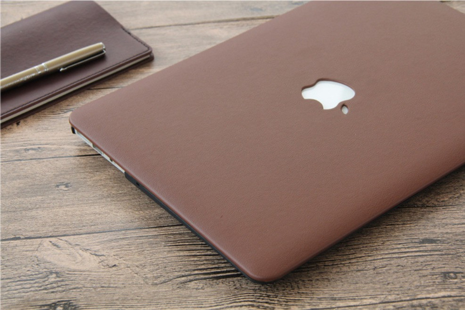 Image of MOCA Front & Back Case for OLD MacBook Air 13 13.3 inch A1466 A1369 2010-2017 Lunched (PU Leather Surface) Shell cover case