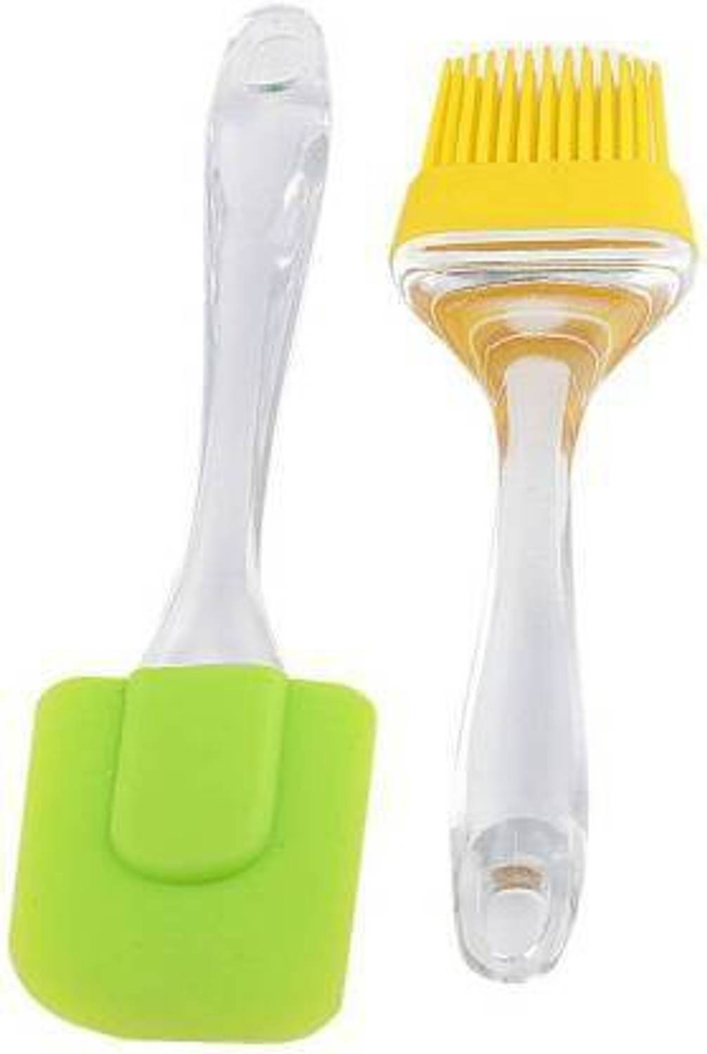 BHAVYA SALES Silicone Oil Brush & Spatula For applying Butter/Oil, Cake Mixer, Decorating, Cooking, Baking Multicolor Kitchen Tool Set (Multicolor) Kitchen Tool Set