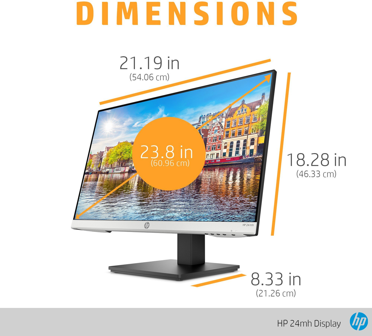 Image of HP 60.45 cm (24 inch) Full HD LED Backlit IPS Panel Monitor (24 mh)