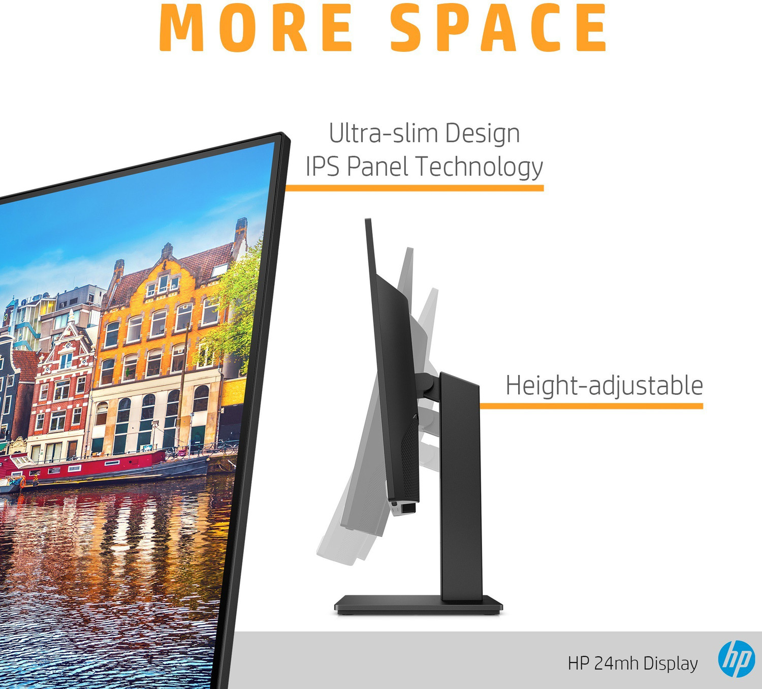 Image of HP 60.45 cm (24 inch) Full HD LED Backlit IPS Panel Monitor (24 mh)