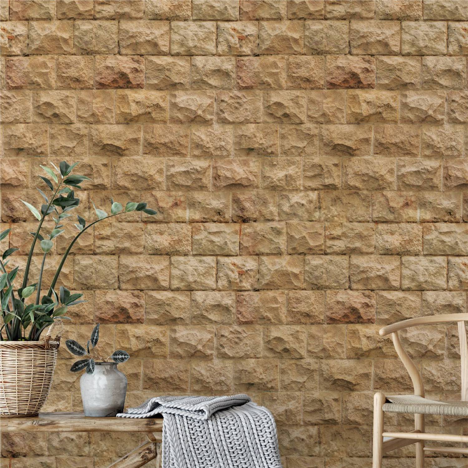 Asian Paints 45 cm EzyCR8 P&S Medieval Masonry Removable Sticker