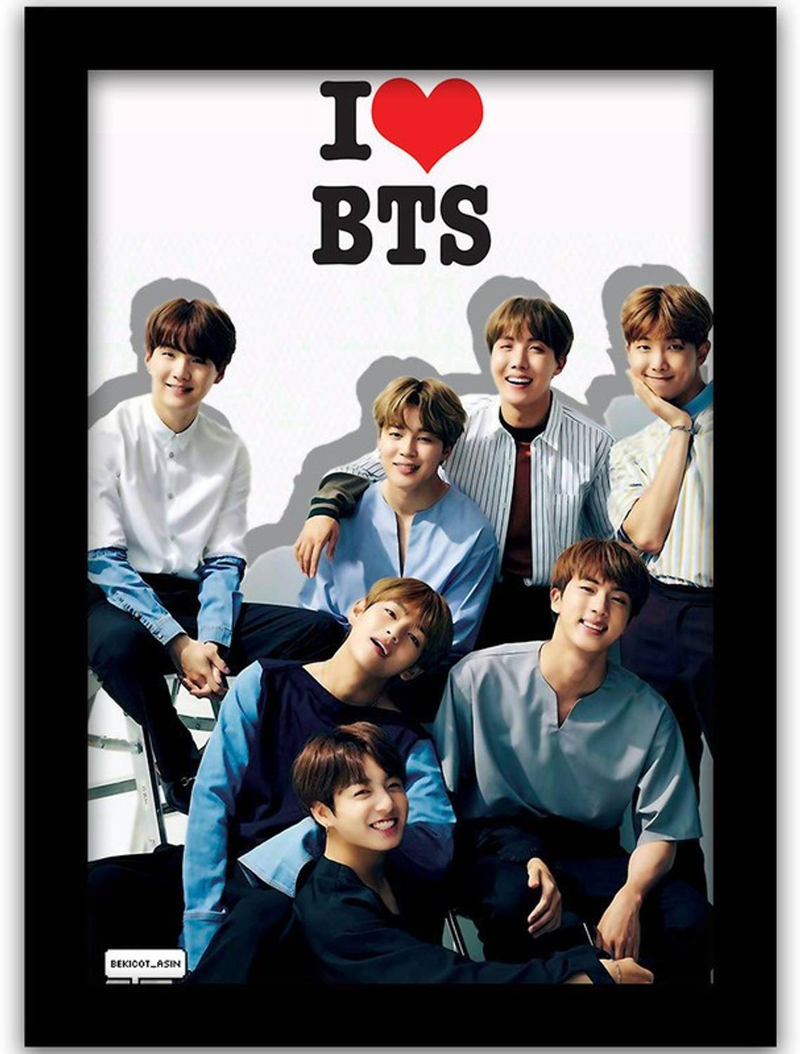 BTS Music Band Framed Poster for Home and Office - BTS Boys Poster