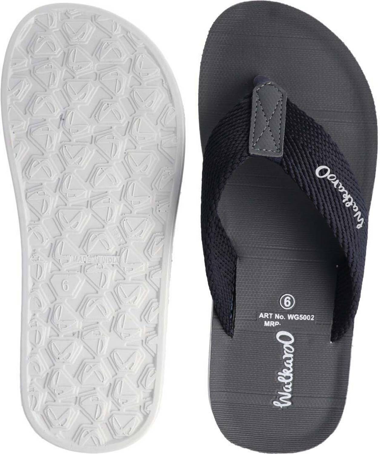 WALKAROO Men Gray Flip Flops - Image 3