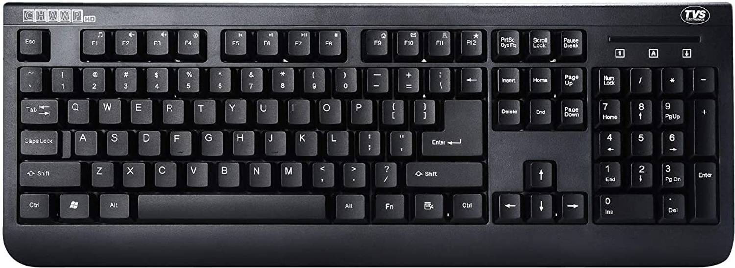 Tvs Electronics Champ Heavy Duty Keyboard, Rugged Body, Membrane
