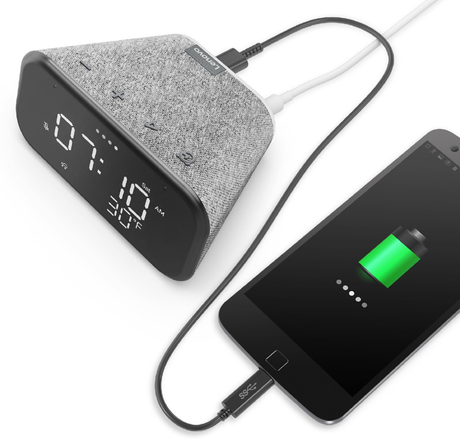 Image of Lenovo Smart Clock Essential with Google Assistant Smart Speaker
