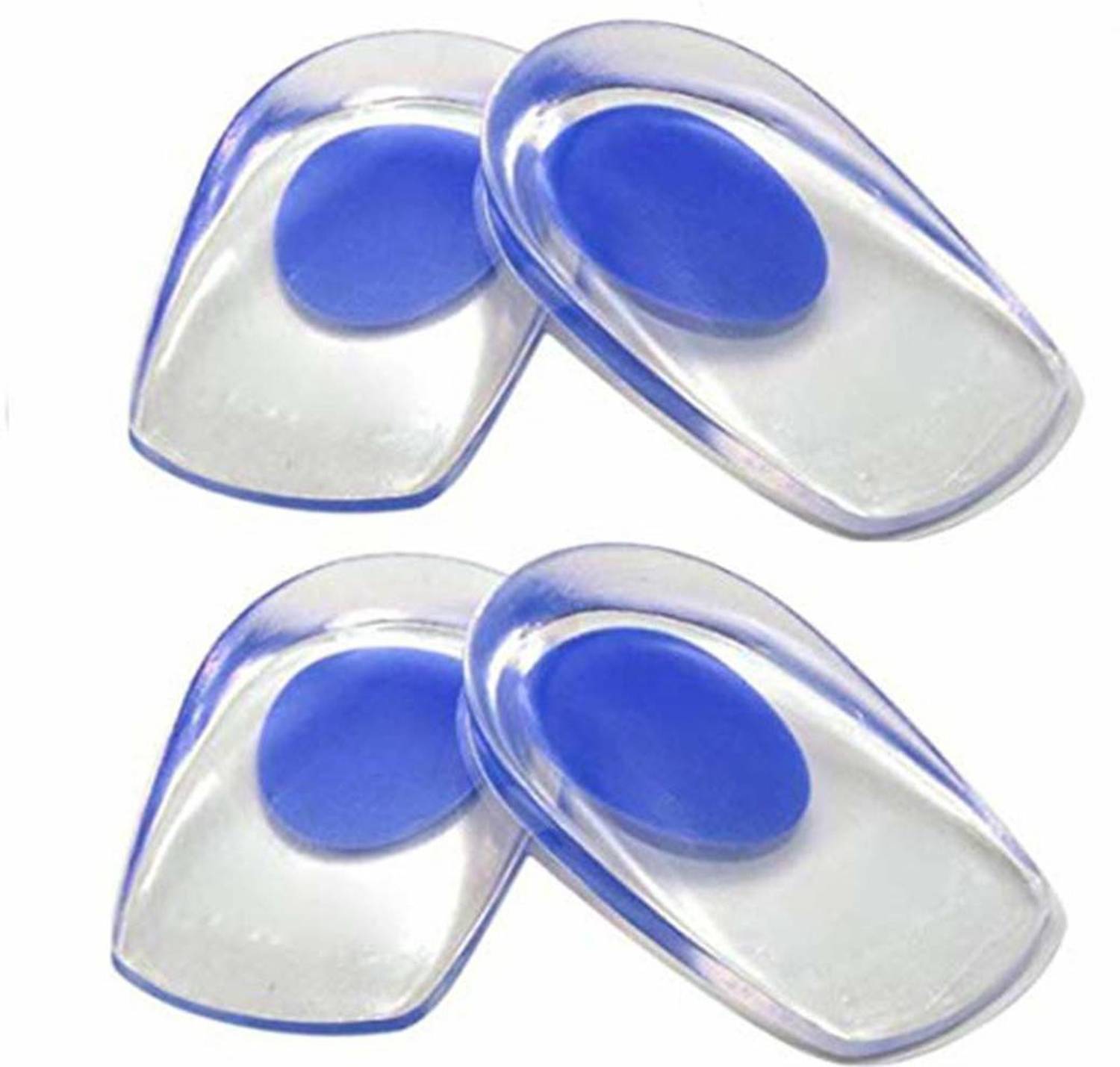 ALWAFLI 2Pair Heel Support Pad Gel Silicone Shock Cushion Care Insole(2pair,blue color) Insole