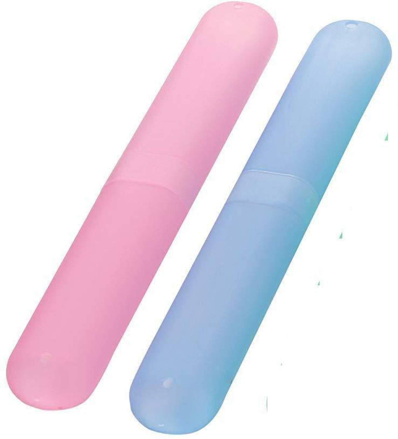 AMAZEE  Anti Bacterial Toothbrush Container - Tooth Brush Cap, Caps, Cover, Covers, Case, Holder, Cases, Travel, Home use (Multicolor, Pack of 2) Toothbrush Case