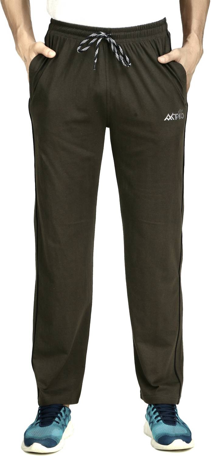 AKTIO Solid Men Olive Track Pants