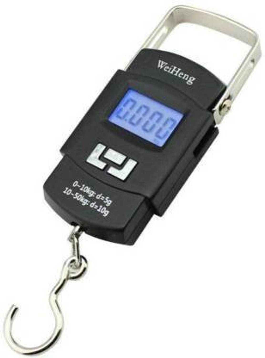ALWAFLI 50 kg-10 g Mini Digital Electronic Portable LCD Backlight Weight Balance Hook Hanging Scale for Luggage Weighing, Hook Scale Weighing Scale (Black) Weighing Scale