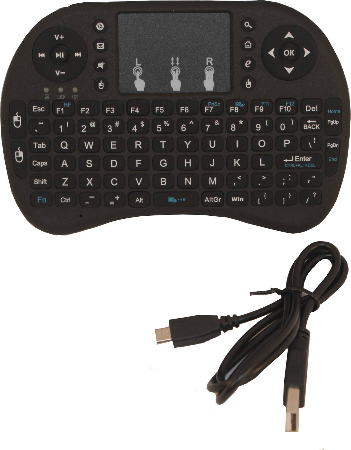 AmaZeus Mini_001 Wired USB Handheld Tablet Keyboard Compatible with Desktop, Laptop, Mac