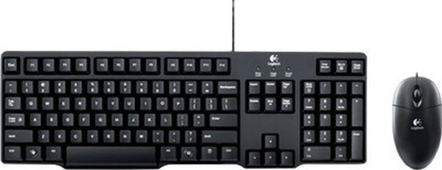 Logitech MK100 PS/2 Keyboard and USB Mouse Combo (Black)