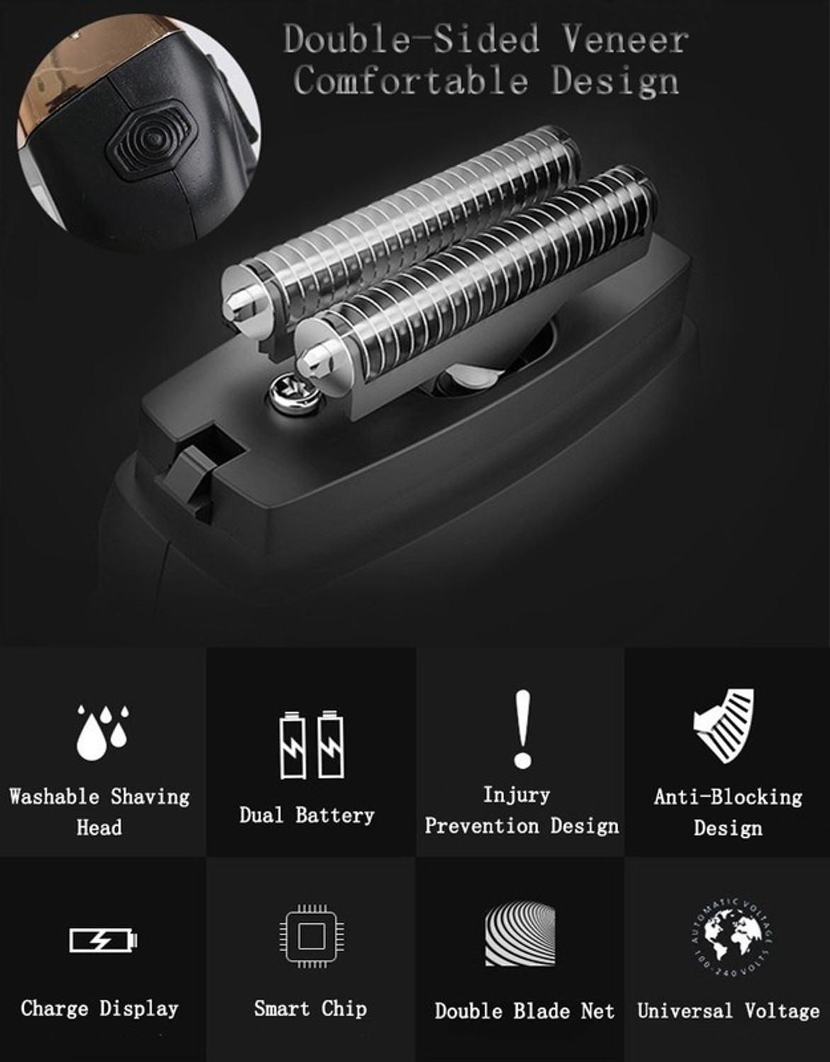 Image of Baleds Multifunctional 3 In 1 Grooming Kit Trimmer 90 min Runtime 2 Length Settings