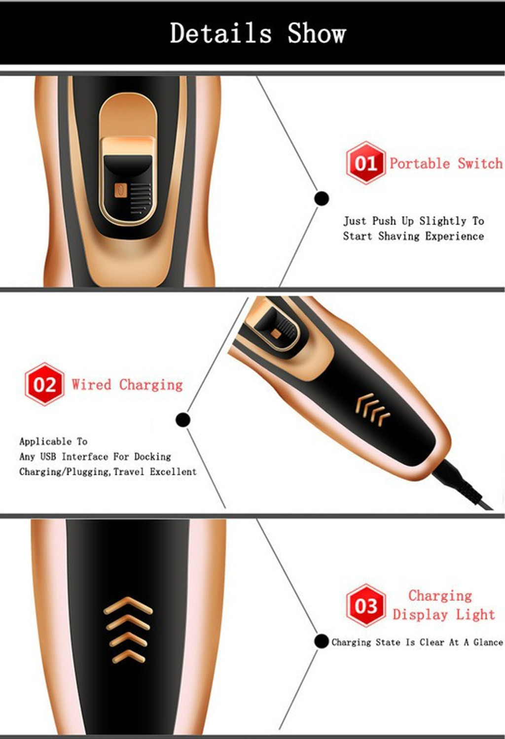 Image of Baleds Multifunctional 3 In 1 Grooming Kit Trimmer 90 min Runtime 2 Length Settings