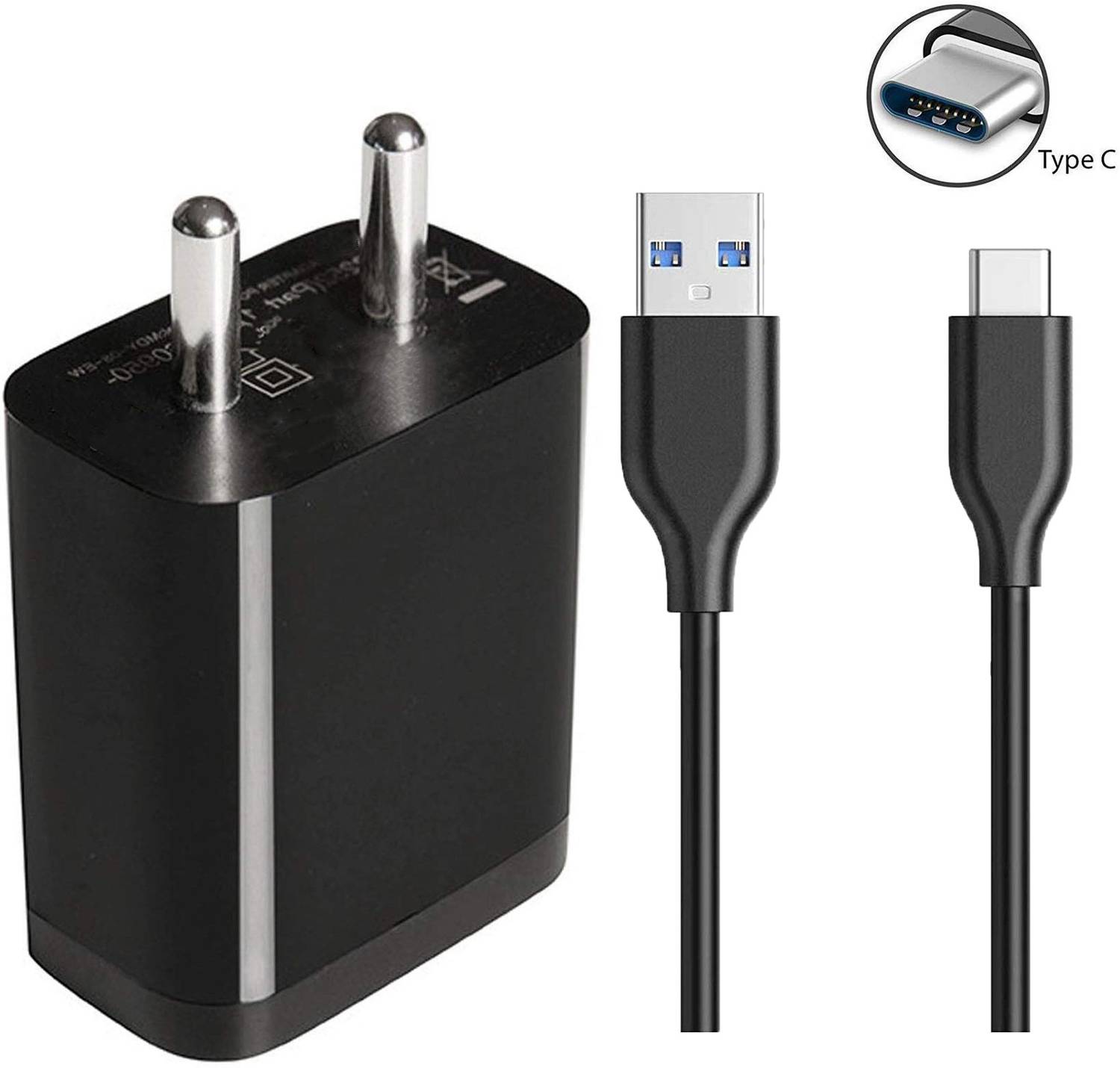 bArrett 576 W 2.4 A Wall Charger for Mobile with Detachable Cable