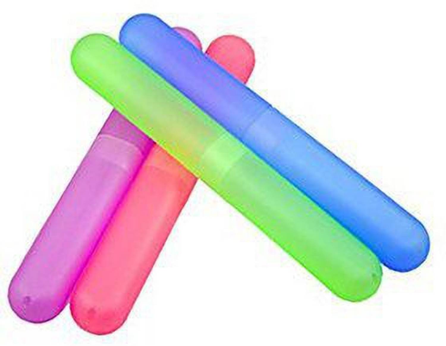 AMAZEE Anti Bacterial Toothbrush Container (Pack of 4) - Tooth Brush Cap, Caps, Cover, Covers, Case, Holder, Cases, Travel, Home use. ( Multicolor ) Toothbrush Case