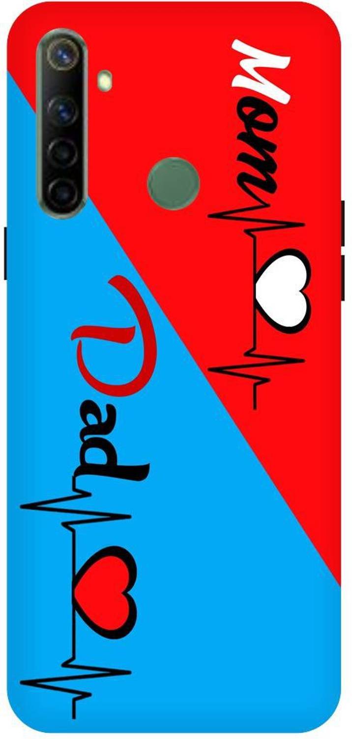 Bluvver Back Cover for Realme 5i/RMX2030 Printed Love Mom Dad Back Cover