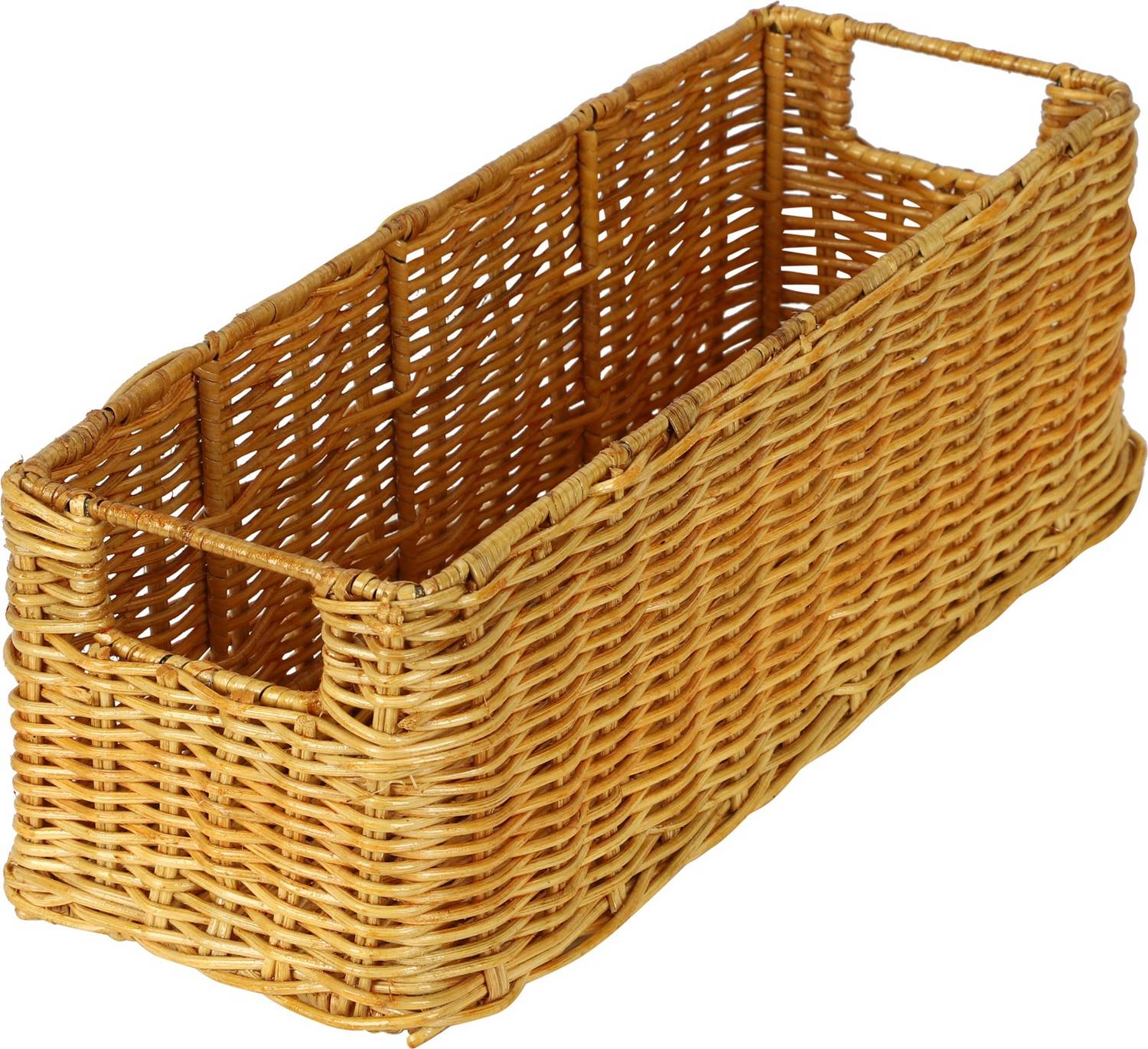 Akway Handmade Wicker Bathroom Vanity Tray, Wicker Kitchen Counter top Storage Shelf Coffee Table Decorative Tray Cosmetic Organizer Display Holder (14 L x 4.5 W x 4.5 H) and Fruits Willow Fruit & Vegetable Basket