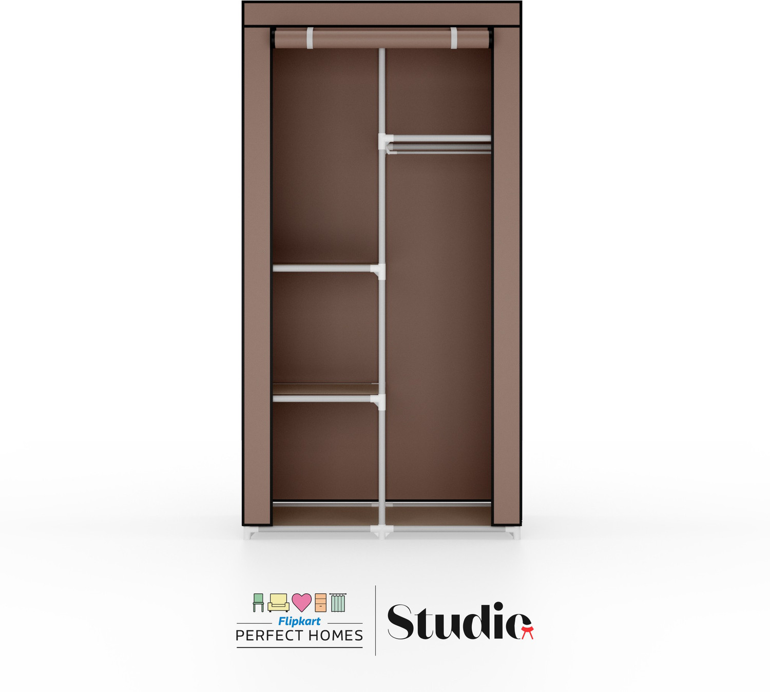 Image of Flipkart Perfect Homes Studio Carbon Steel Collapsible Wardrobe