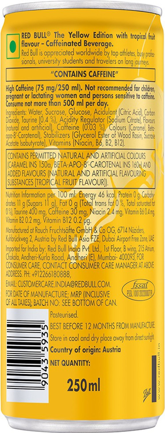 Image of Red Bull The Yellow Edition Sports Drink