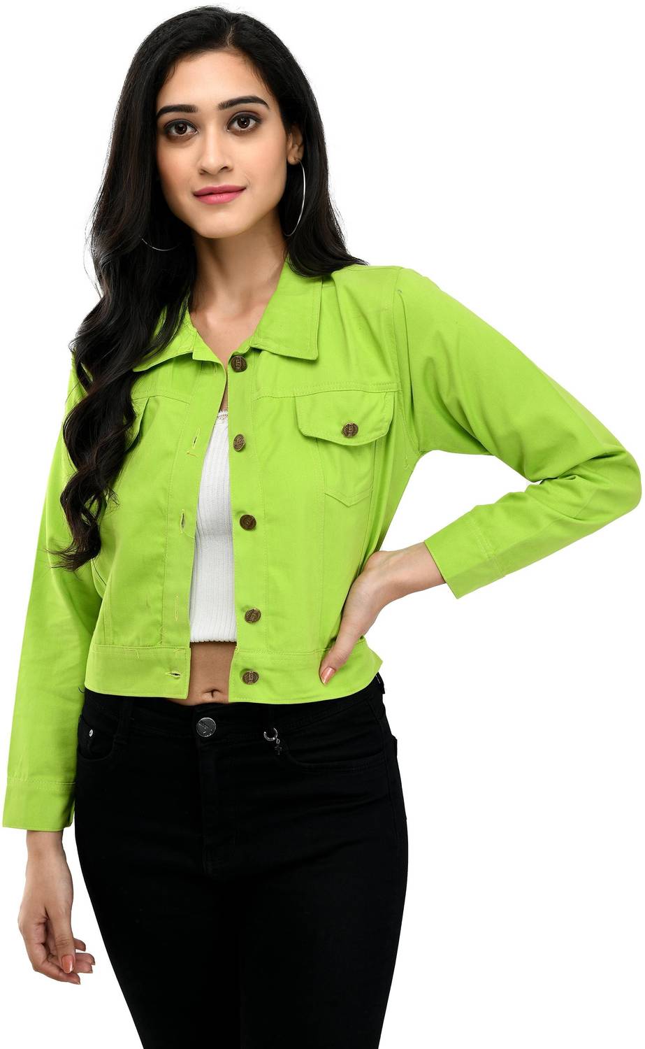 Annectant 3/4th Sleeve Solid Women Jacket