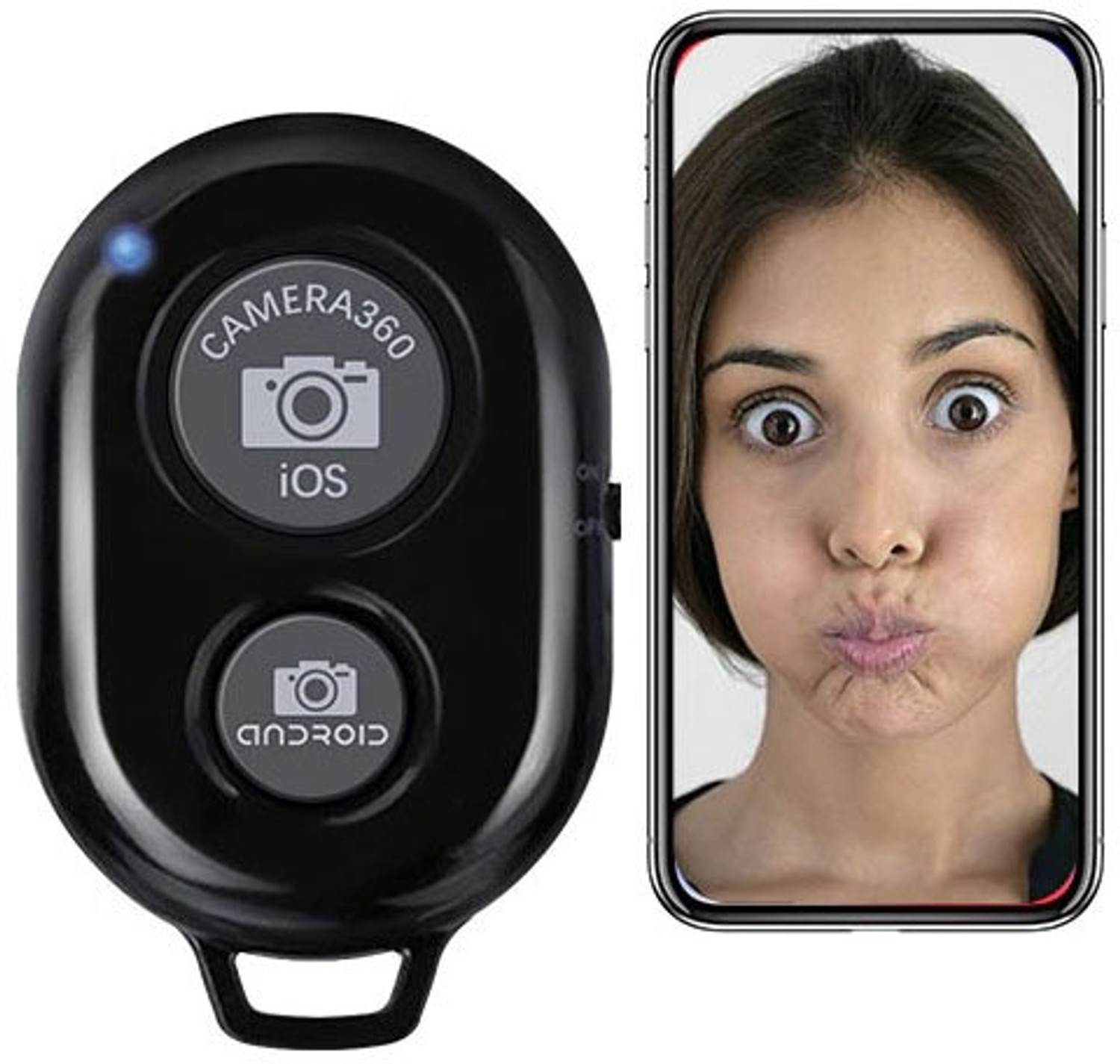 Image of Allmusic Wireless Bluetooth Shutter Remote Compatible Selfie Stick & Tripod All Mobile Camera Remote Control