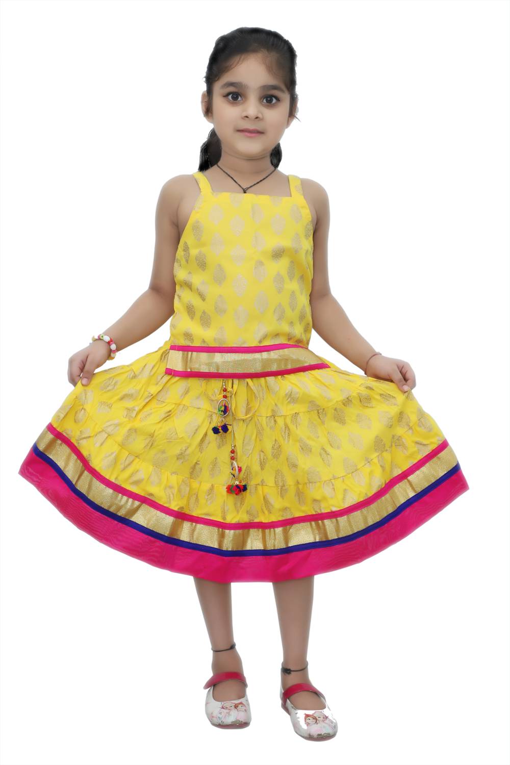 BADAL Girls Lehenga Choli Ethnic Wear Printed Lehenga Choli