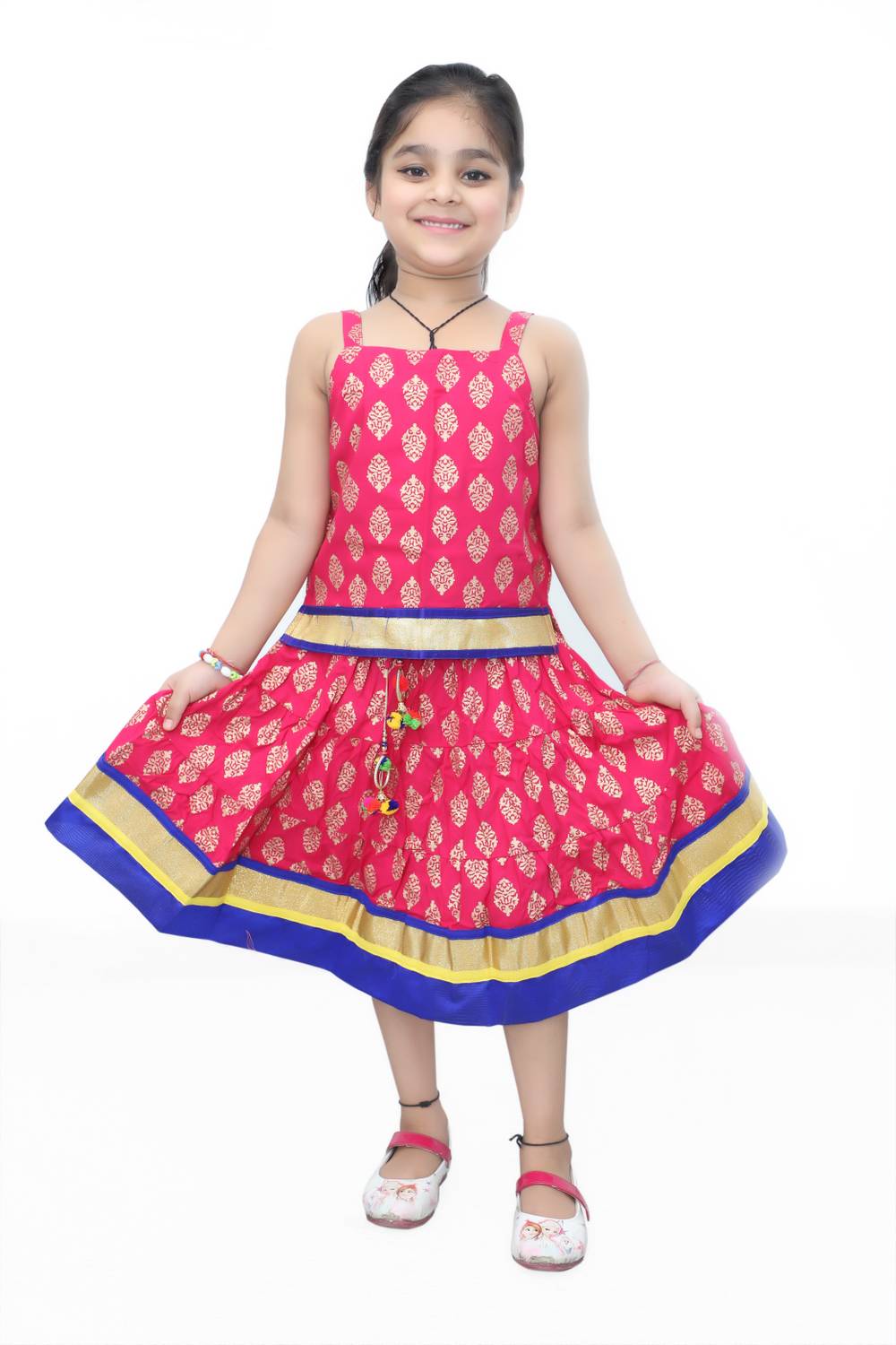 BADAL Girls Lehenga Choli Ethnic Wear Printed Lehenga Choli