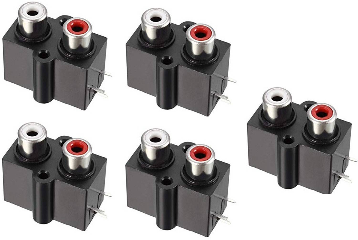 ERHIndia PCB Panel Mount 2 RCA Socket Female Jack Audio Video AV