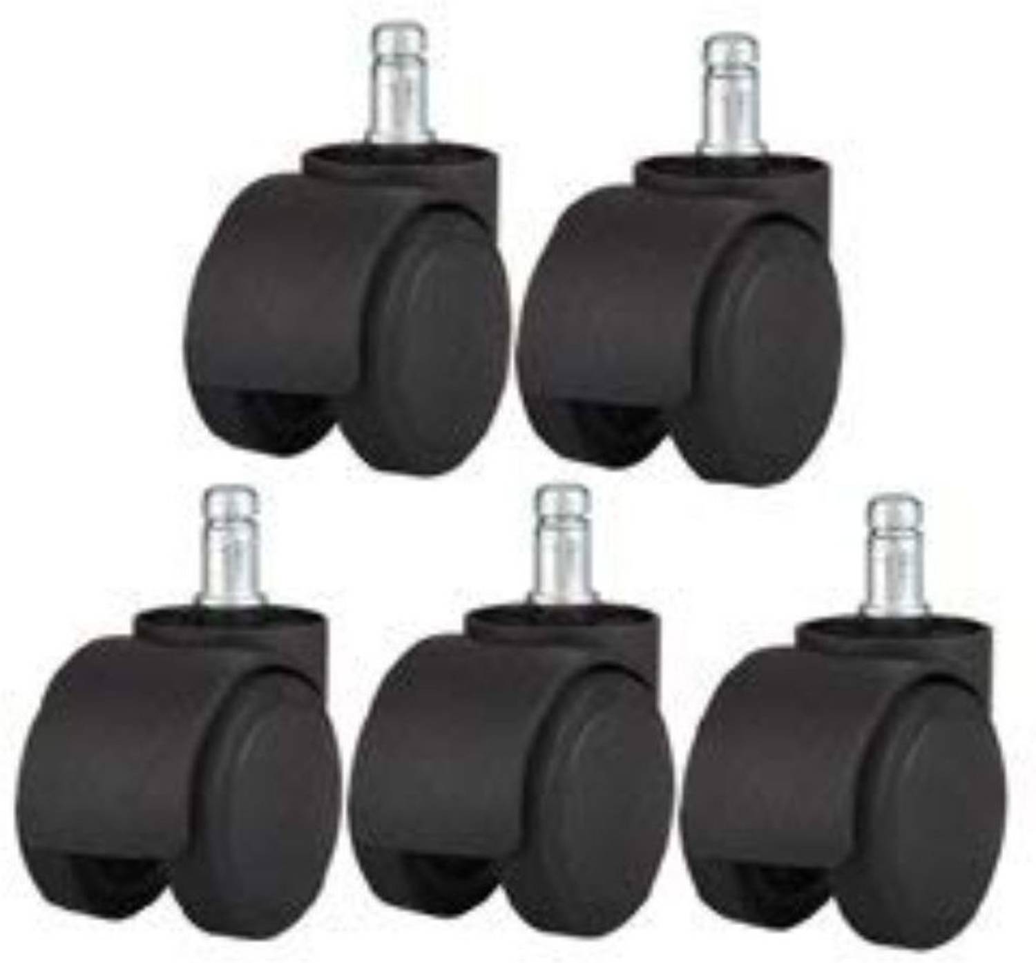 Bellveen Nylon Twin Castor Wheels for Office Chairs Furniture, Pi...mo