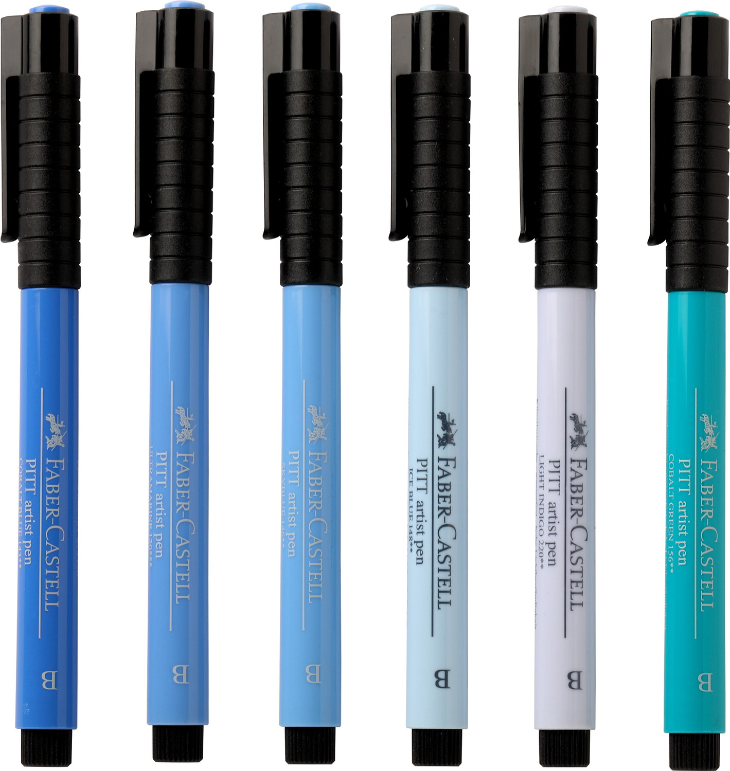 Image of FABER-CASTELL India Ink Pitt Artist inchB inch Blue Brush Pens