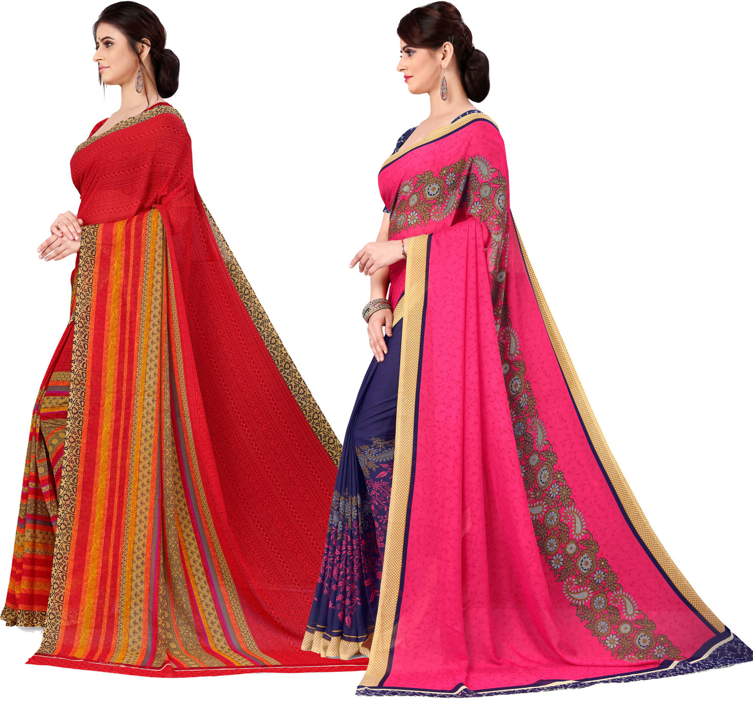 Image of kashvi sarees Printed Daily Wear Georgette Saree
