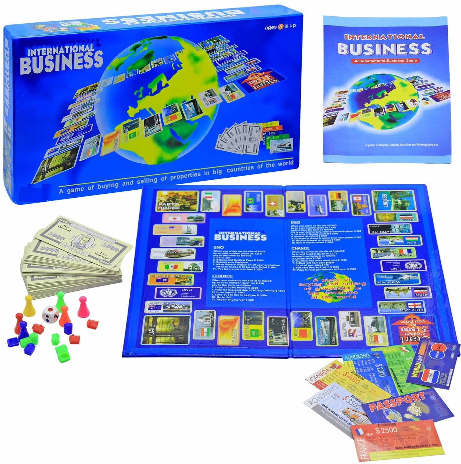 Image of JMD Creation goal UG International Business A Board Game. Kids Toys Games, Bonanza Game of Money Party & Fun Games Board Game Board Game Accessories